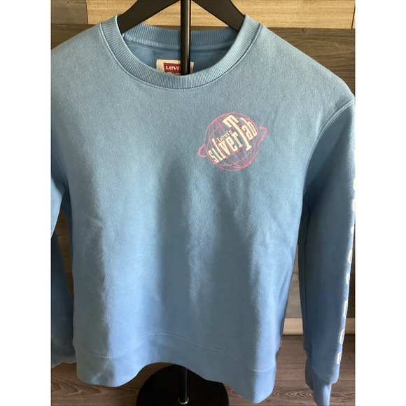 Levi's Other - Levi‎ Silver Tab Logo Long Sleeve Sweatshirt Blue Size Medium 10/12 Preowned